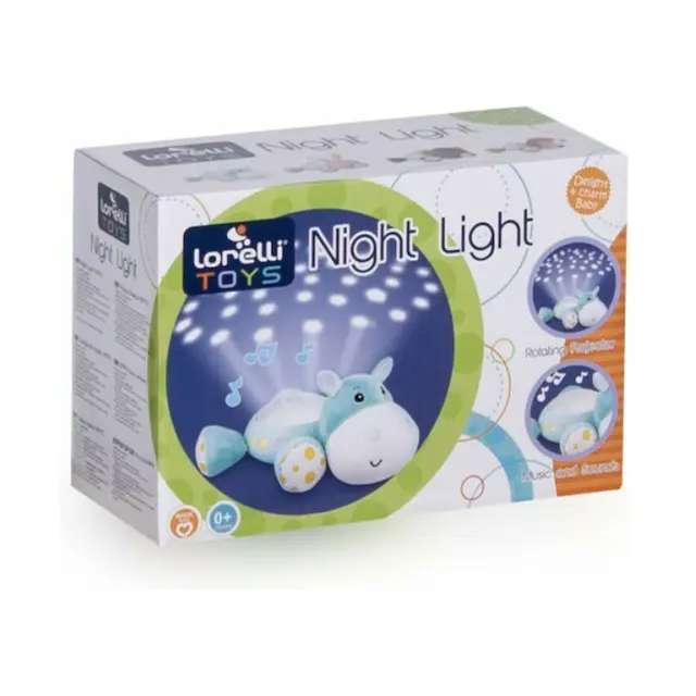 Lorelli Night Light Φωτιστικό Νυκτός Προτζέκτορας με Χρώματα & Μουσική - Hippo 10280140001 3