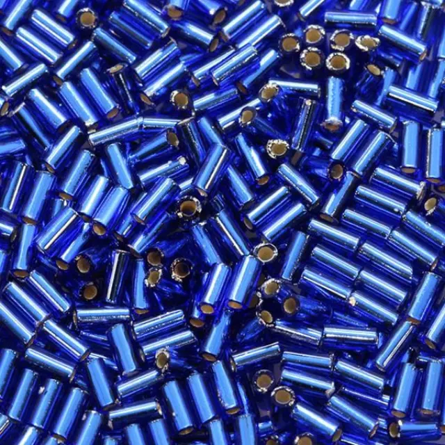 Χάντρα Miyuki Glass Bugles - 020 - Silver Lined Dark Sapphire 3mm - 10gr