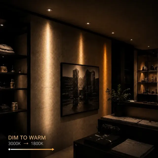Led Λάμπα KYRON DTW GU10 - 15°- 7Watt Dimmable με λειτουργία Dim-to-Warm 3000K→1800K - Bridgelux KLV-103-0012 3