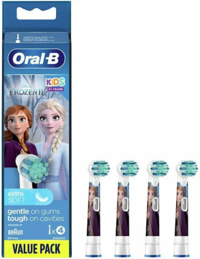 Oral-B Ανταλλακτικά Ηλεκτρικής Οδοντόβουρτσας Kids 4τμχ για 3+ Χρονών Frozen