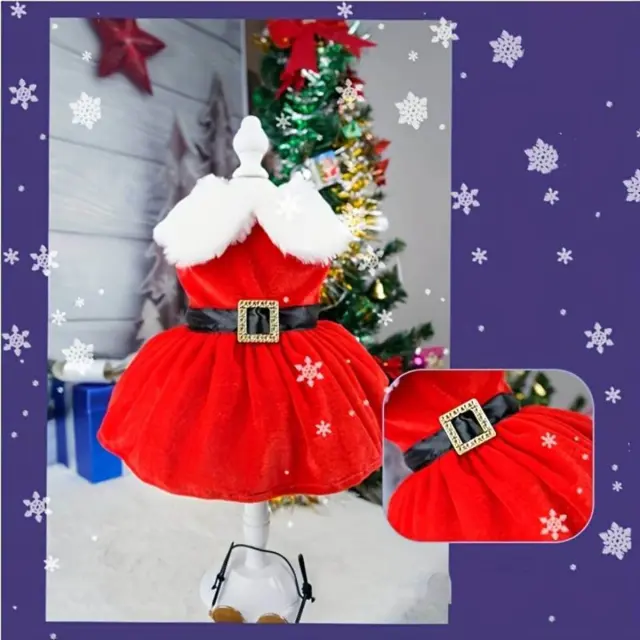 Υπέροχo Deluxe Φορεματάκι Mrs.Santa Κόκκινο - Ράχη: 28cm