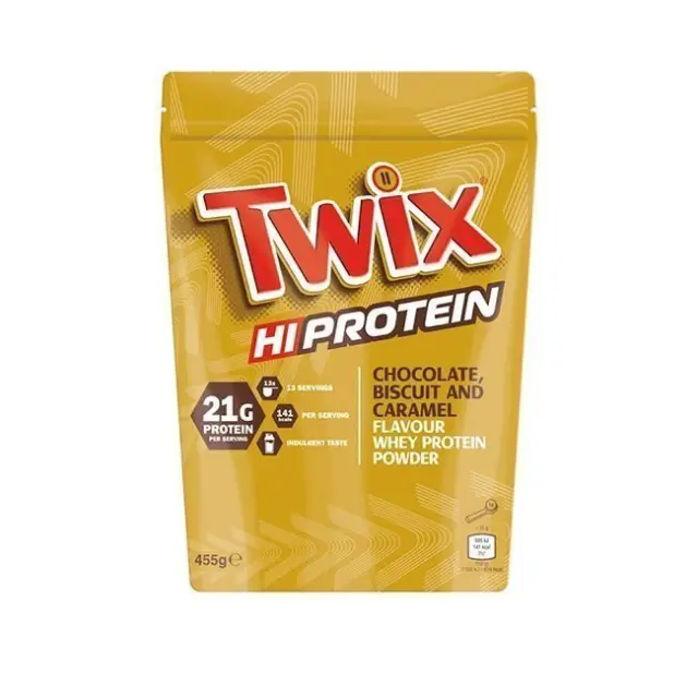 Twix Hi Protein Πρωτεΐνη Ορού Γάλακτος με Γεύση Μπισκότου Σοκολάτας & Καραμέλας 455gr