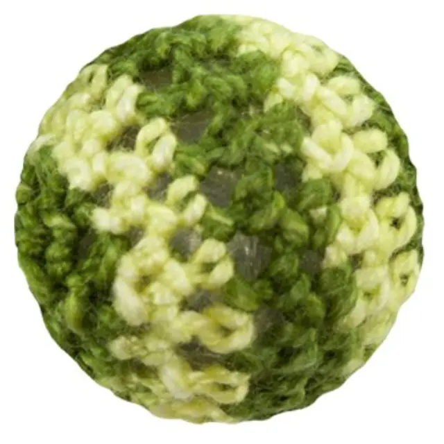 Χάντρα Μάλλινη Round Green Mix 20mm - 5τεμ