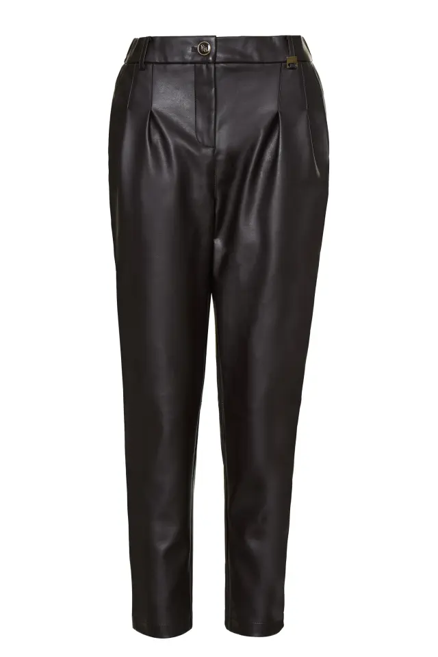 BSB LEATHER LOOK TROUSERS (0056-0112003-BLACK) - 42-medium 3