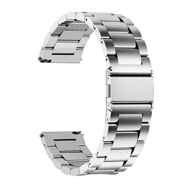 Techsuit® Stainless Steel Λουράκι για Samsung Gear S3 Classic/Frontier/ Galaxy Watch 46mm (Fits All 20mm)- Silver