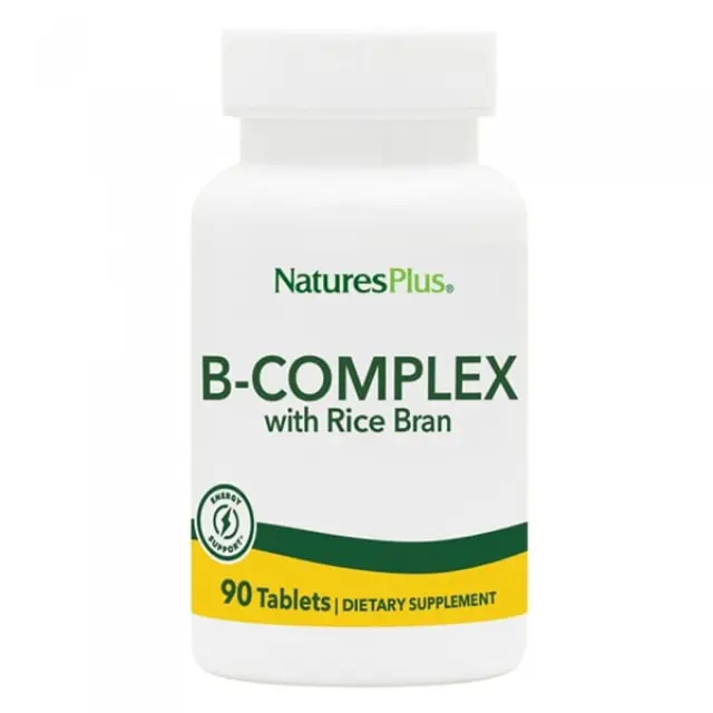 Nature's Plus Energy Support B-complex with Rice Bran Βιταμίνη για Ενέργεια, Ενίσχυση του Ανοσοποιητικού & το Νευρικό Σύστημα 90 ταμπλέτες