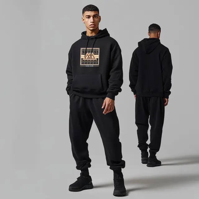 Noshame® Σετ Φόρμα & Φούτερ Μαύρο - 752431 - XXL