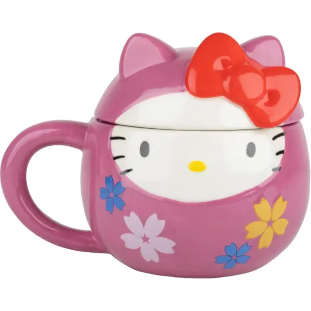 Κούπα κεραμική με καπάκι HELLO KITTY - Daruma 3D Mug+Lid 320ml 10019000019
