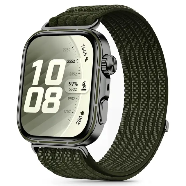 Tech-protect Nylon Huawei Watch Fit 3 / 4 / 4 Pro / 5 / 5 Pro Military Green
