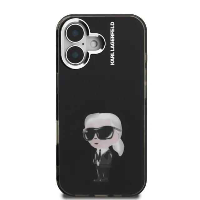 Karl Lagerfeld IML Aquarelle Karl Case for iPhone 16 Black 3