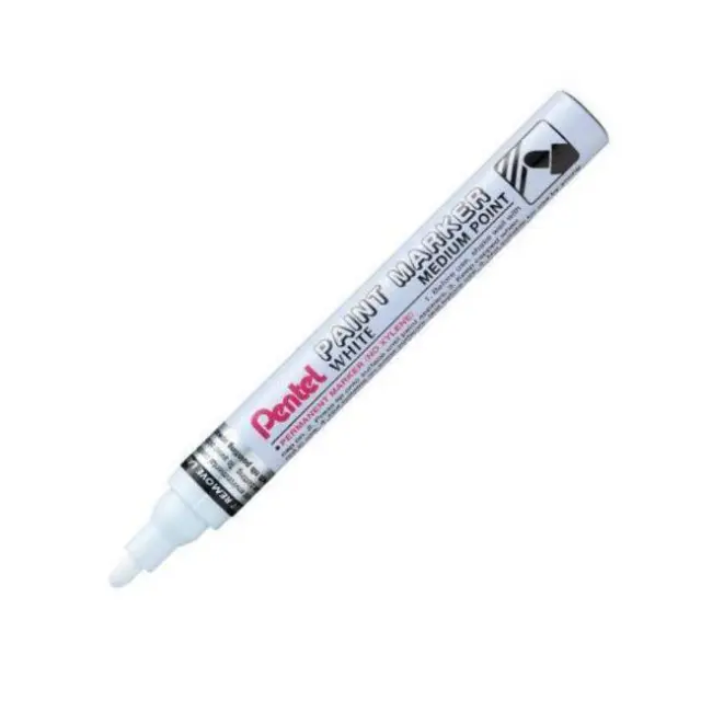 Pentel Μαρκαδόρος Λαδιού Λευκός Medium (MMP10W)