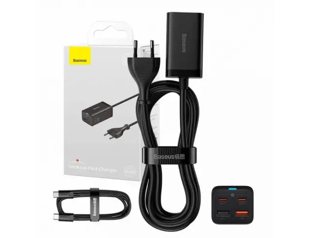 Βάση Φόρτισης GaN με 2 Θύρες USB-A και 2 Θύρες USB-C 65W Power Delivery Quick Charge 4.0 GaN3 Pro CCGP040101 Μαύρο - ONESIZE