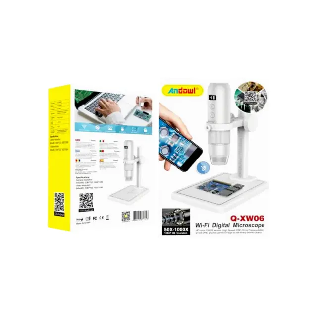 Andowl Ψηφιακό Μικροσκόπιο Μονόφθαλμο Wi-Fi 50x-1000x Q-XW06 - Wi-Fi Digital Microscope 075623