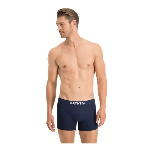 Levi's Ανδρικό Boxer Solid Basic Organic Cotton - Εξάδα, Χρώμα Navy 2
