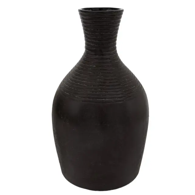 Βάζο κεραμικό μαύρο 27x27x45cm Iliadis 88088