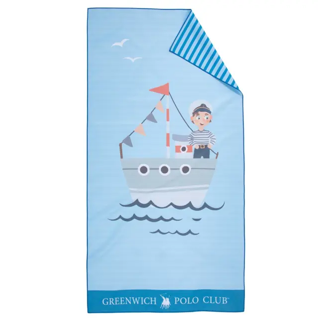 Πετσέτα Θαλάσσης 70x140 280gsm Greenwich Polo Club Junior Micro 4178 Blue 100% Microfiber