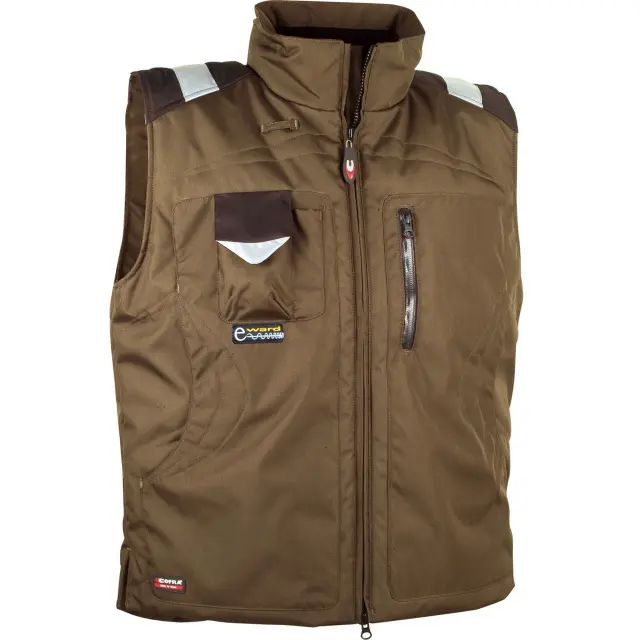 Αδιάβροχο Γιλέκο Εργασίας Cofra Polar clay brown/black