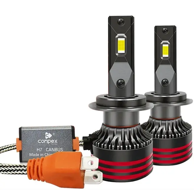 Σετ Λάμπες Αυτοκινήτου LED H7 Conpex M8 Pro Canbus 130W 120000LM 9-32V Ψυχρό Λευκό 6000K (2 Τεμάχια) JN-3483-117