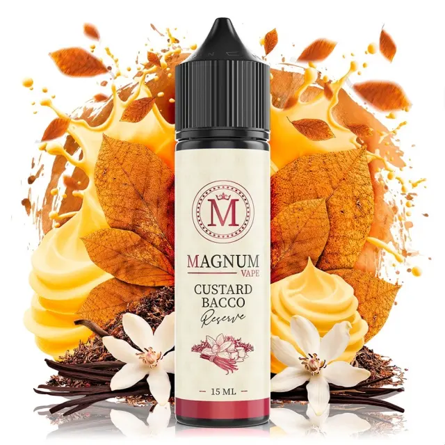 Magnum Flavor Shots Custard Bacco 15ml to 60ml