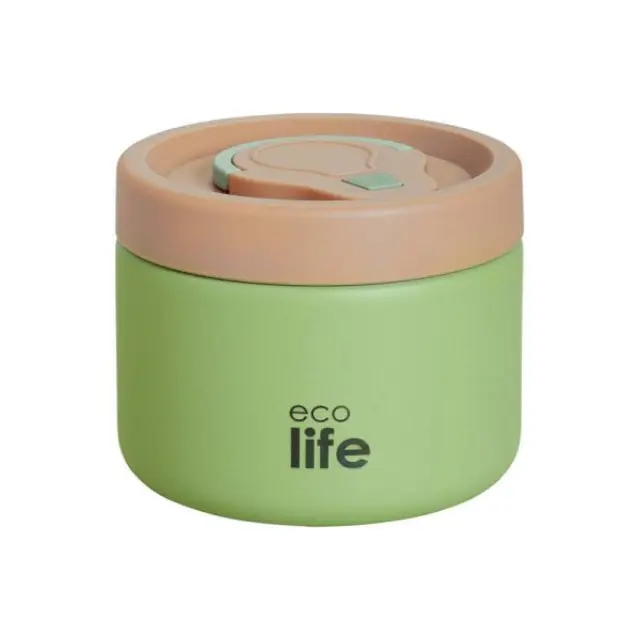 Ecolife Ισοθερμικό Δοχείο Φαγητού (650ml) / Thermos Food Container (4 χρώματα) - Πράσινο