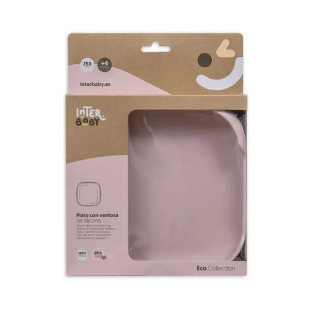 Interbaby Πιάτο Σιλικόνης Dark Pink SI005-66 2