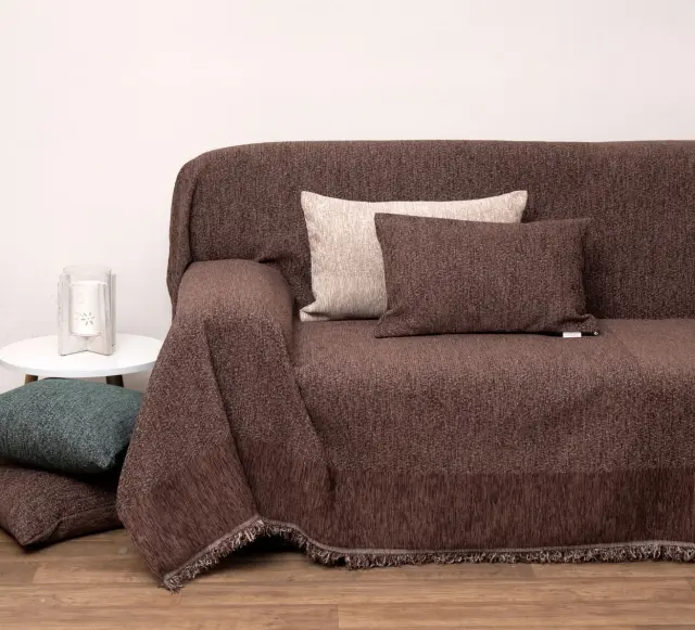 Ριχτάρι Πολυθρόνας 180Χ150 Viopros 2213 Καφέ 100% Chenille
