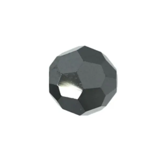 Swarovski 5000 Faceted Round Jet Hematite 2X 4mm - 10τεμ