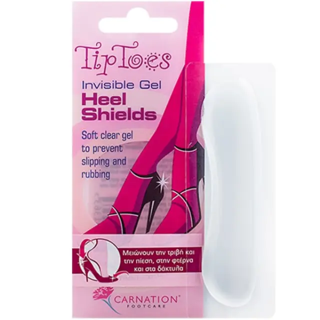 Carnation | TipToes Invisible Heel Shields Επιθέματα με Gel για Φουσκάλες | 2τμχ