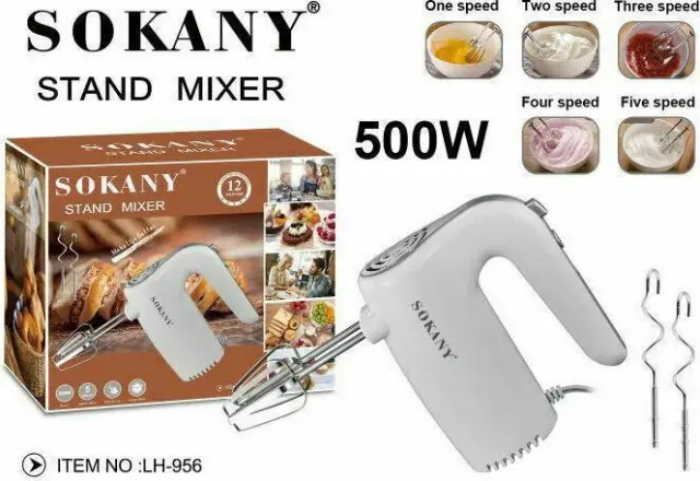 Sokany LH-956 Μίξερ Χειρός 500W Λευκό 3