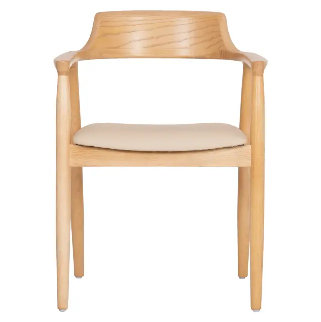 ΠΟΛΥΘΡΟΝΑ ΤΡΑΠΕΖΑΡΙΑΣ FB918336.11 RUBBERWOOD ΦΥΣΙΚΟ & PU ΕΚΡΟΥ 58x54x78Yεκ 3