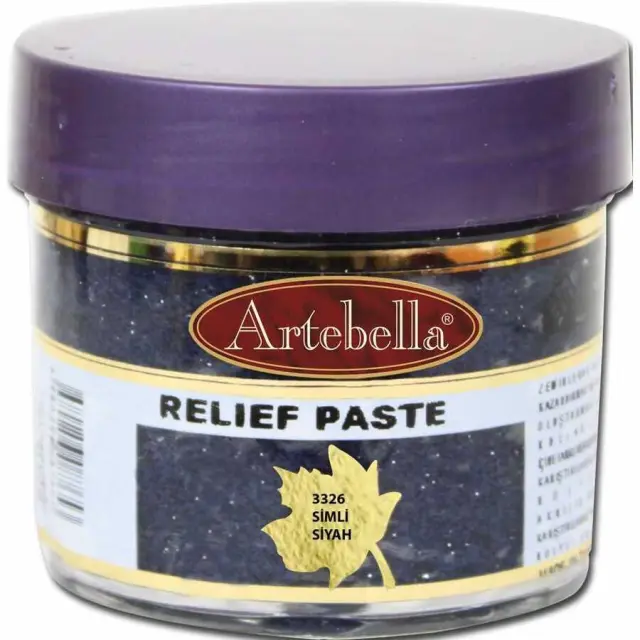Artebella Γκλίτερ Πάστα Relief - 3326 Black - 50ml