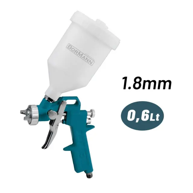Bormann BAT6135 - Πιστόλι Βαφής Άνω Δοχείο, 0.6Lt, Μπεκ 1.8mm (055815)