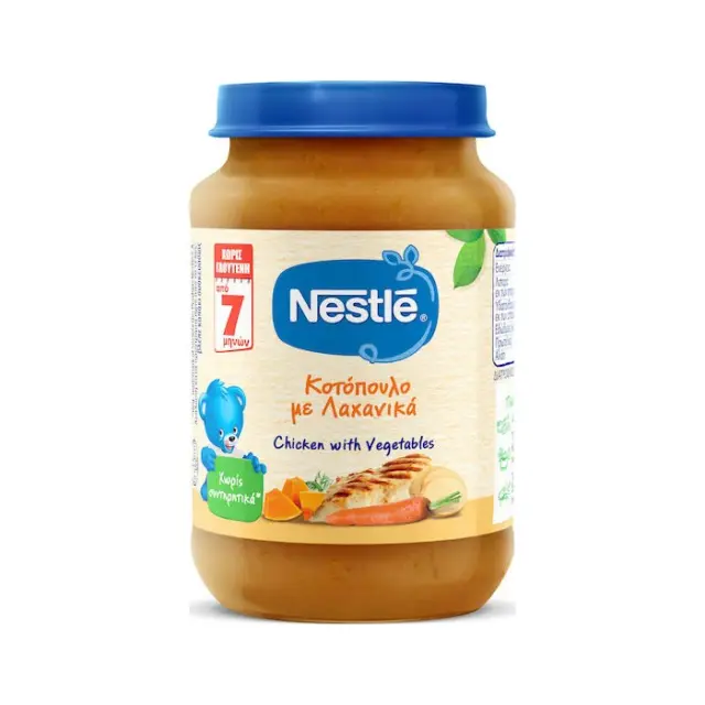 Nestle Βρεφικό Γεύμα Κοτόπουλο + Λαχανικά 7+ μηνών 190gr
