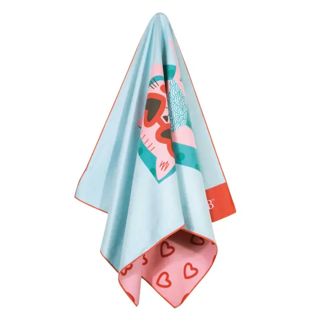 Πετσέτα Θαλάσσης 70x140 280gsm Greenwich Polo Club 4081 Blue-Pink 100% Microfiber 2