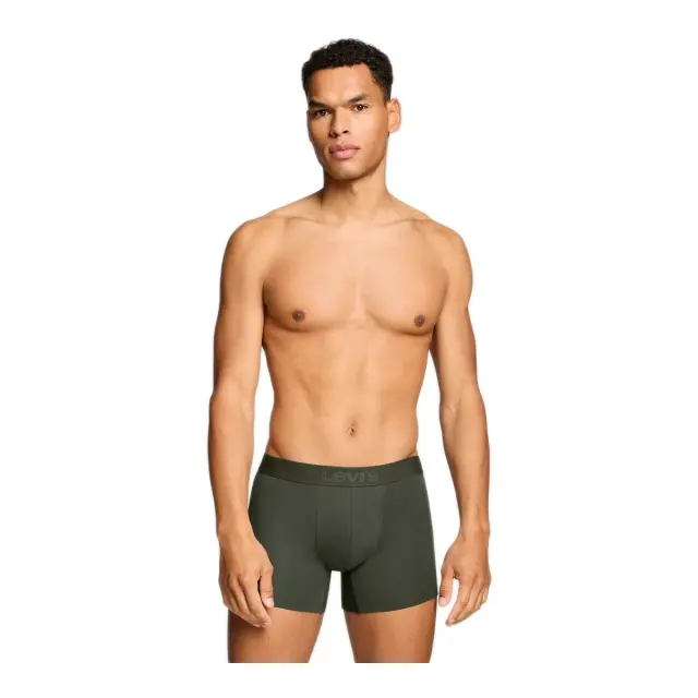 Levi's Ανδρικό Boxer Twill Waistband Brief - Διπλό Πακέτο, Χρώμα Χακί - XL 2