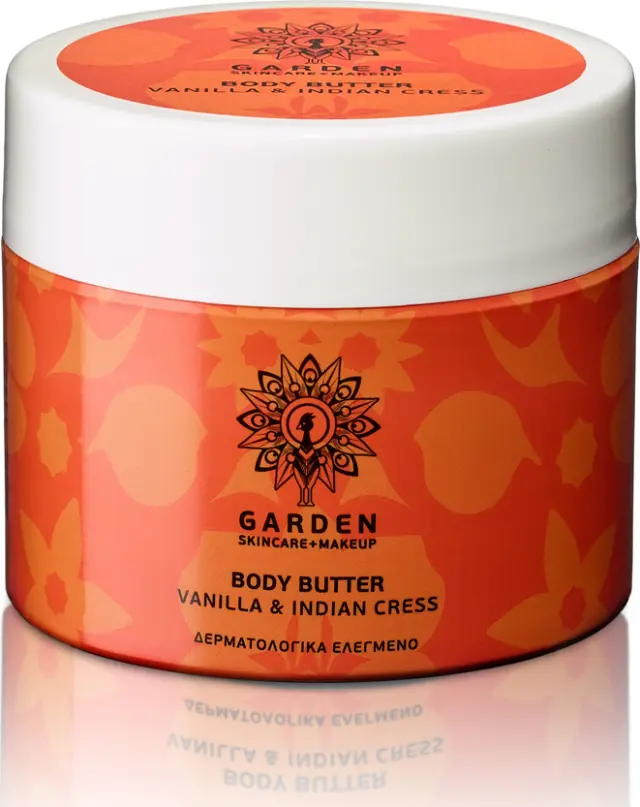 Garden of Panthenols Body Butter Vanilla & Indian Cress Θρεπτικό και Ενυδατικό Βούτυρο Σώματος με Ινδοκάρδαμο 200ml