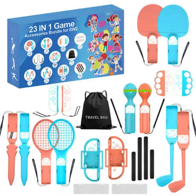 Nintendo Switch 2 Σετ Αξεσουάρ 23 σε 1 Family Pack 2 Πορτοκαλί / Μπλε