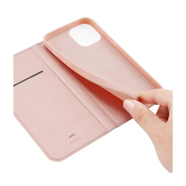 Dux Ducis Skin Pro Series Θήκη Book για Apple iPhone 13 Ροζ Χρυσή 3