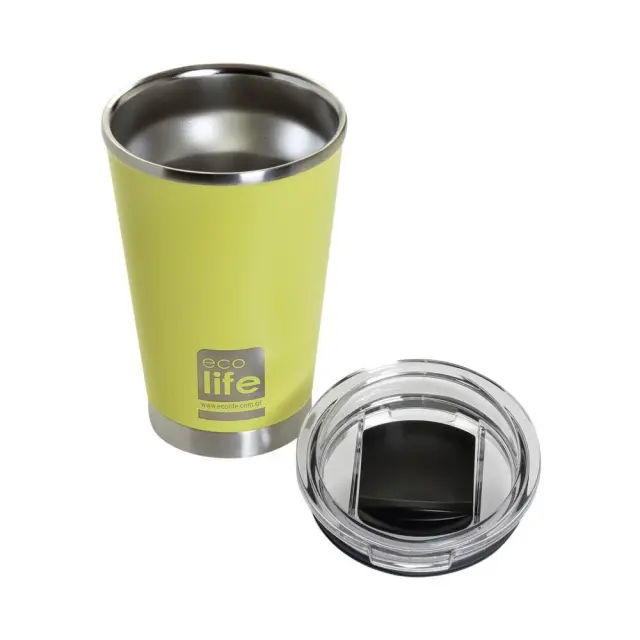 Ecolife® -Coffee Cup Ποτήρι Θερμός Κίτρινο 370ml (33-BO-4113). 2