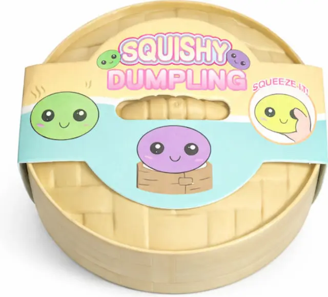 Stress Ball Squishy Αφρώδες Πολύχρωμο (Διάφορα Σχέδια) Squishy dumpling stress ball 5,5 cm-1 τεμάχιο