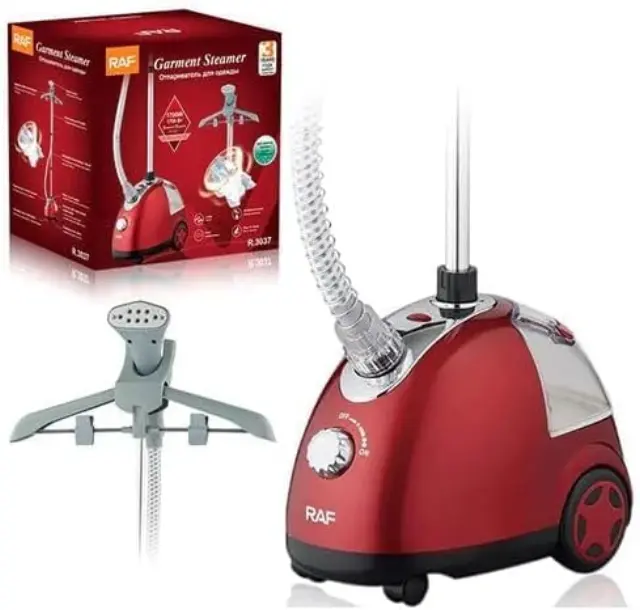 RAF Ατμοκαθαριστής Ρούχων Δαπέδου 1700W με Δοχείο Κόκκινος R.3037 3