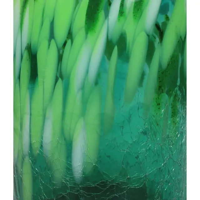 Βάζο Πράσινο Γυαλί 16.5x16.5x23cm 3