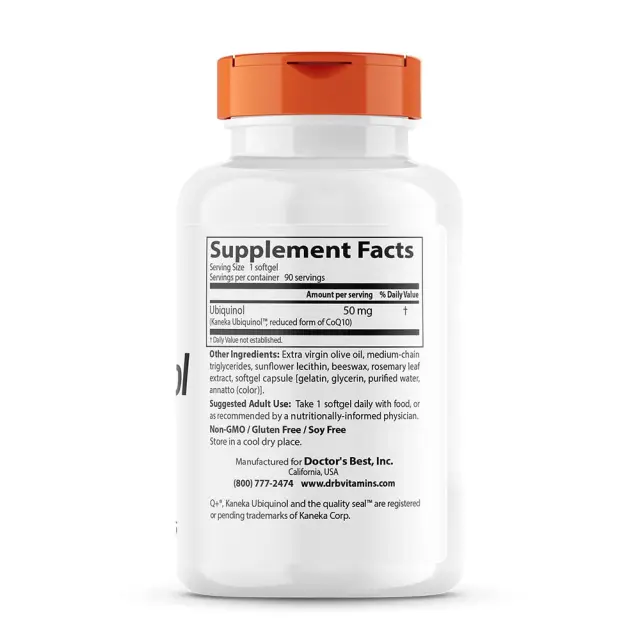 Doctor's Best Ubiquinol with Kaneka Ubiquinol 50 mg 2