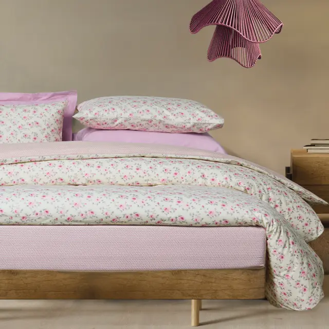DAS HOME ΣΕΤ ΠΑΠΛΩΜΑΤΟΘΗΚΗ ΥΠΕΡΔΙΠΛΗ HAPPY FLANNEL 9700 ECRU, PINK