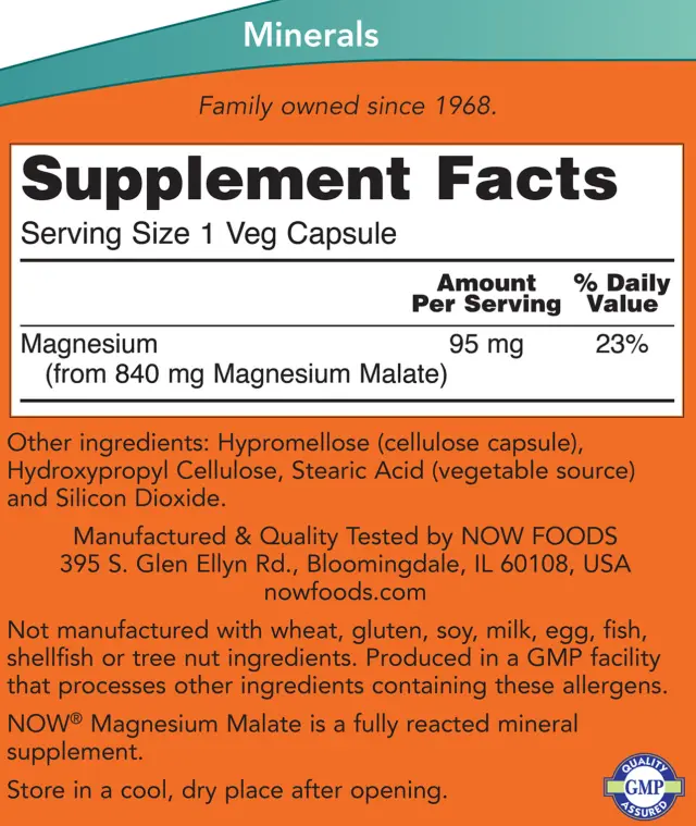 Now Foods Magnesium Malate Caps 2