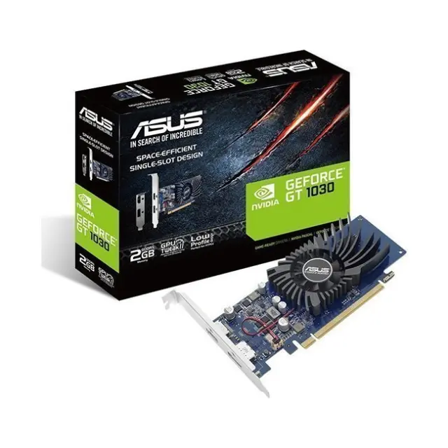 Asus Κάρτα Γραφικών GeForce GT1030 LP 2GB GDDR5 (90YV0AT2-M0NA00)
