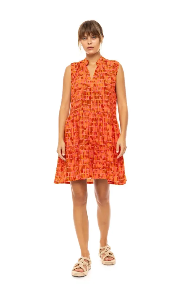 Beachwear Sorbet B621 Orange Pink Label 3