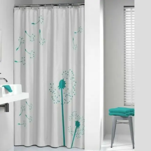 Υφασμάτινη Κουρτίνα μπάνιου (180 x 200) sealskin Vento aqua