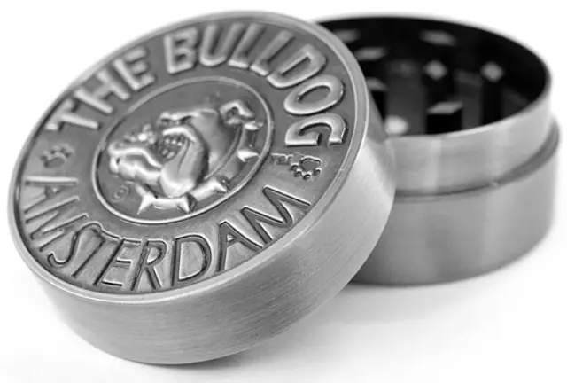 The Bulldog Amsterdam Grinder Μεταλλικό Ασημί 40mm - 2 Parts NEW DESIGN