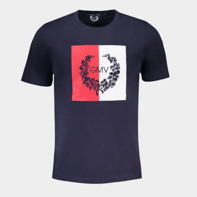 T-Shirt Gian Marco Venturi AU01416A Μπλε - 2XL